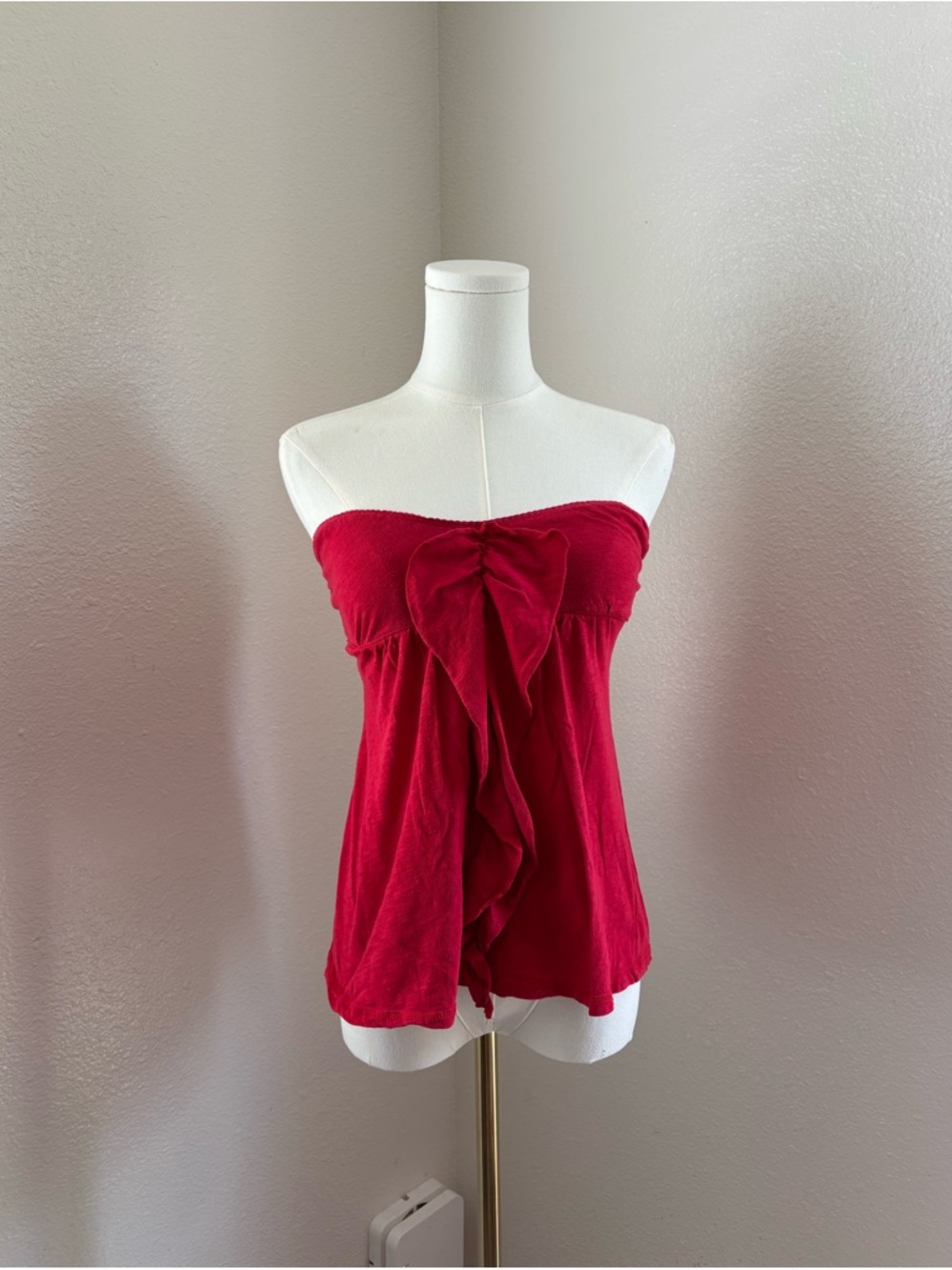 Red tube top blouse (M)